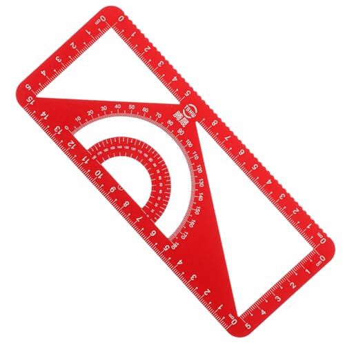CIYODO Aluminium Lineal Dreieck Messgerät Set mit Präziser Messung Langlebige Aluminiumlegierung Vielseitiges Dreieck-Winkelmesser-Set für Büro Schule und Technik Klare Ablesung Rotes CIYODO Aluminium Lineal Dreieck Messgerät Set mit Präziser Messung Langlebige Aluminiumlegierung Vielseitiges Dreieck-Winkelmesser-Set für Büro Schule und Technik Klare Ablesung Rotes von CIYODO