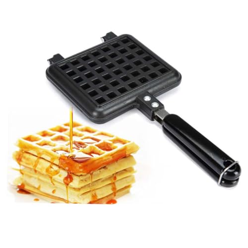 CIYODO Antihaft Waffeleisen Waffelbackform aus Aluminiumlegierung Quadratische Kuchenform für Haushalt DIY Waffelherstellung Kompakt Leicht für Konditoren und Küchenbedarf von CIYODO