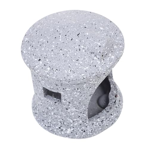 CIYODO Aquarium Dekoration Keramisches Versteck für Garnelen Fischzucht Langlebig und Farbecht für Aquarien und Teiche Lichtgrau Tw von CIYODO