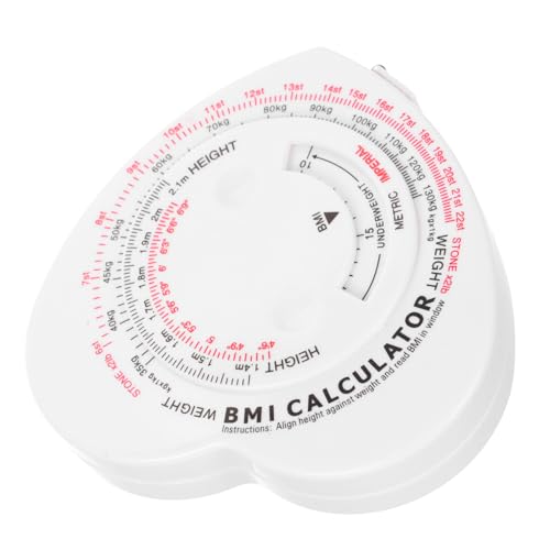CIYODO Automatisches Teleskop maßband Herzform Bmi Körpermessband mit Doppelseitigem Weichem Maßband für Präzise Taillen Körpermessungen Tragbares Fitness tool zur Gesundheitsüberwachung von CIYODO