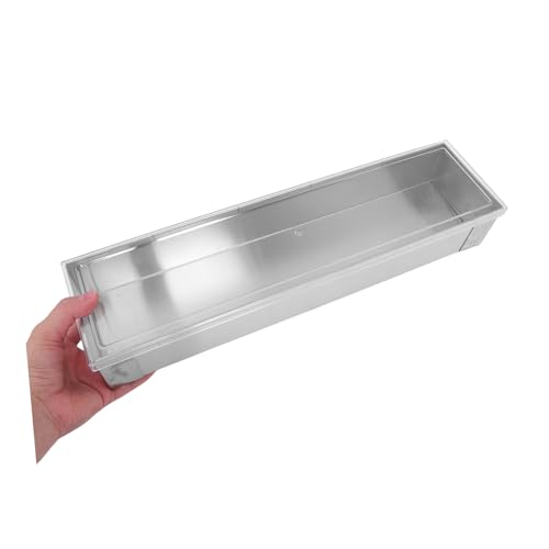 CIYODO Backform mit Gravurmaßstab und Abnehmbarem Deckel Rechteckige Kuchenform für Tiramisu Mousse und Lasagne Langlebiges Backblech mit Frischhaltedeckel Präzise Portionierung Leicht von CIYODO