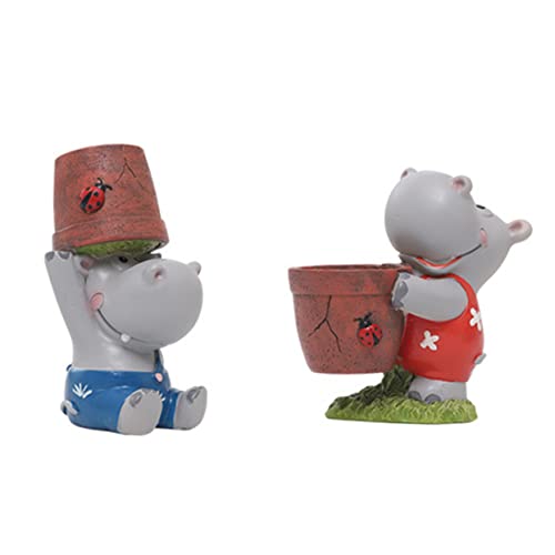 CIYODO Cartoon Nilpferd Blumenkübel Aus Resin Süße Sukkulenten Pflanzer Für Zuhause Und Büro Mit Abflussloch Kreative Dekoration Für Pflanzenliebhaber Miss Hippo CIYODO Cartoon Nilpferd Blumenkübel Aus Resin Süße Sukkulenten Pflanzer Für Zuhause Und Büro Mit Abflussloch Kreative Dekoration Für Pflanzenliebhaber Miss Hippo von CIYODO