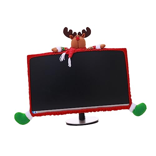 CIYODO Dekoration Computer Schutz Weihnachtsdekoration Für Büro Weihnachtsdekoration Heimbüro Weihnachtsdekoration Festival Ornament Computer Monitor Abdeckung Dreidimensionale Display von CIYODO