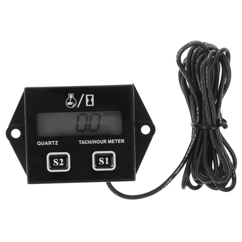 CIYODO Digitaler Drehzahlmesser mit Stundenzähler für Kleine Motoren Multifunktional Einfache Installation Geeignet für Rasenmäher Kettensäge Motorrad und Auto Präzises Engine von CIYODO