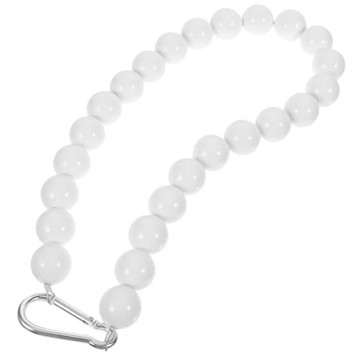 CIYODO Edelstahl Fahnenmast Retainer Ring mit Austauschbarer Perlenkette Wetterfester Flaggenhalter für Außen Installieren Schützt Fahne bei Starkem Wind Kompatibel mit Verschiedenen von CIYODO