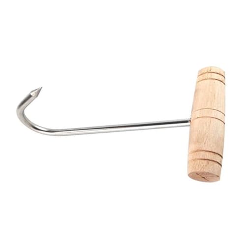 CIYODO Edelstahl Fleischhaken mit Robustem Holzgriff T förmiger Metzgerhaken für Fleischverarbeitung Aufhängen und Räuchern für Metzger und Bbq CIYODO Edelstahl Fleischhaken mit Robustem Holzgriff T förmiger Metzgerhaken für Fleischverarbeitung Aufhängen und Räuchern für Metzger und Bbq von CIYODO