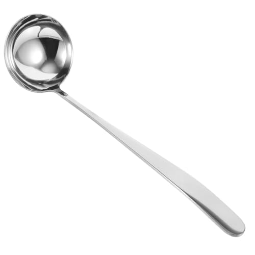 CIYODO Edelstahl Suppenkelle mit Langem Griff Multifunktionaler Küchenlöffel Langlebig und Leicht zum Kochen Servieren und Umrühren Praktisches Küchenutensil für Alltag von CIYODO