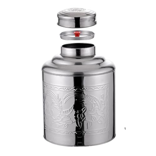 CIYODO Edelstahl Teedose Luftdichter Tee Kanister für Losen Tee Aufbewahrung Praktisch und Robust für Zuhause und Teeladen mit Chinesischem Stil CIYODO Edelstahl Teedose Luftdichter Tee Kanister für Losen Tee Aufbewahrung Praktisch und Robust für Zuhause und Teeladen mit Chinesischem Stil von CIYODO