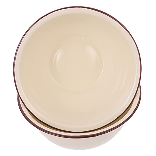 CIYODO 2stücke Emaille-schüssel Emaille-becken Rührschüssel Salatschüssel Mischen Schüssel von CIYODO
