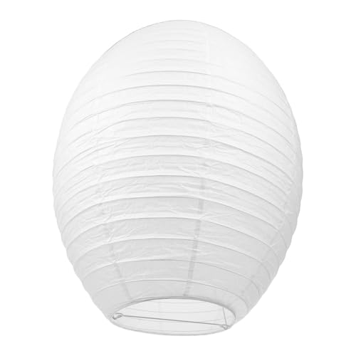 CIYODO Faltbarer Weißer Ovaler Papierlampenschirm aus Reispapier Langlebig und Einfach Montierbar Weiches Licht für Wohnzimmer Schlafzimmer Partydekoration Nachhaltiger Japanischer Stil von CIYODO