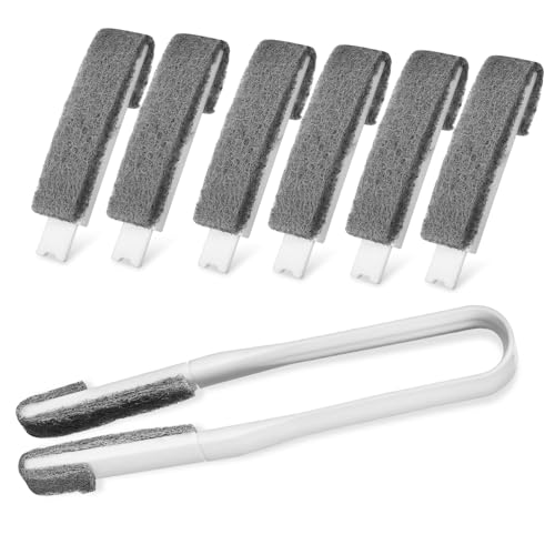 CIYODO Fenster Jalousien Reiniger mit Clip und Wechselbürsten Doppelseitiger Lamellen Reiniger Abnehmbarer Kopf Vielseitig für Haushaltslüfter Autoklimaanlage Platzsparend und Leicht von CIYODO