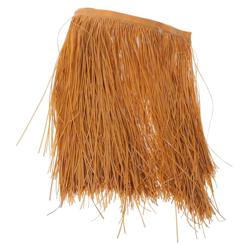 CIYODO Feuerhemmendes Synthetisches Strohdach in Natürlichem Beige Realistische Simulation für Garten Pavillon Terrasse Wetterfestes UV Beständiges Pflegeleichtes Dekor von CIYODO