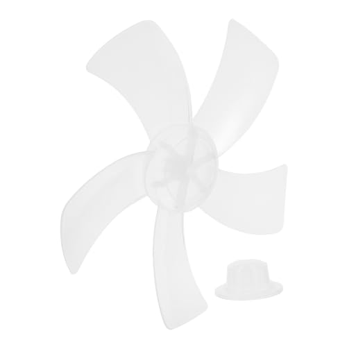 CIYODO Fünfblättrige Ventilatorblätter Transparent Weiß Geräuscharmes Ersatzteil für Tisch Stand Wandventilatoren Langlebiges Material Einfache Montage Vielseitige Kompatibilität für von CIYODO