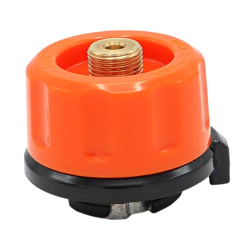 CIYODO Gasadapter Gaskartuschenadapter Leicht Tragbar für Campingkocher Outdoor Grillen Picknick Vielseitiger Gasflaschenkonverter mit Zuverlässiger Passform in Lebendigem Orange von CIYODO