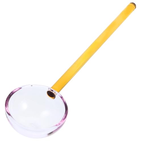 CIYODO Glas Dessertlöffel Transparent Hitzebeständig Kreativer Frühstückslöffel Gläserner Food Scoop für Familie Kaffee und Eiscreme von CIYODO