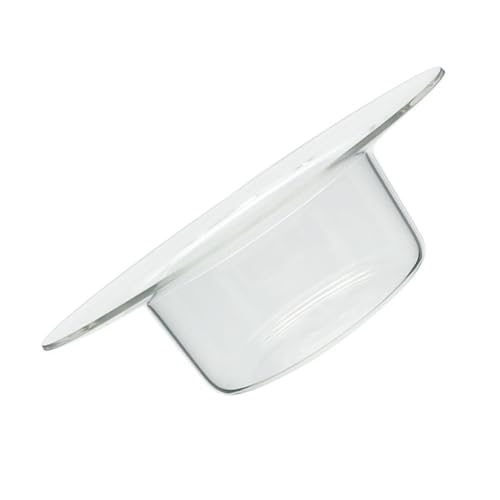 CIYODO Glas Dessertschale in Strohhut form Große Servierschale für Joghurt Obst und Snacks Transparent Multifunktional mit Feiner Verarbeitung und Glatter Oberfläche von CIYODO