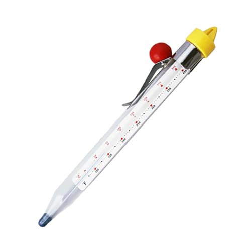 CIYODO Glas thermometer für Zucker Siruptemperatur Hitzebeständig Sicherer Küchenhelfer mit Clip zum Backen Kochen für Flüssigkeiten und Süßwaren Vielseitig Einsetzbar von CIYODO