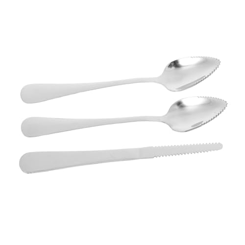 CIYODO Grapefruit Löffel Messer Set Teiliges Fruchtwerkzeug mit Gezackter und Dickem Griff für Kiwi Desserts und Äpfel Küchengerät CIYODO Grapefruit Löffel Messer Set Teiliges Fruchtwerkzeug mit Gezackter und Dickem Griff für Kiwi Desserts und Äpfel Küchengerät von CIYODO