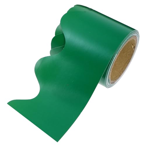 CIYODO Grüner Chalkboard Border Trim aus Hochwertigem Papierrolle Vielseitige Pinnwand Bordüre für Klassenzimmer Tafeldekoration Einfach Zuschneidbar für Schule Party und Kindergarten von CIYODO