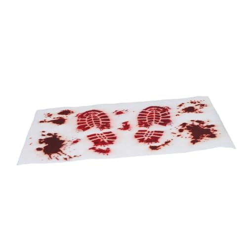 CIYODO Halloween Türmatte Spukiges Blutfleck Design Rutschfester Bodenläufer für Wohnzimmer Schlafzimmer Eingangsbereich Halloween Dekoration Teppich für Innenbereiche von CIYODO