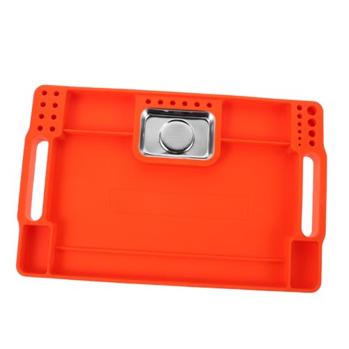 CIYODO Hitze Rutschfester Silikon-werkzeug-organizer mit Edelstahlplatte Hitzebeständiger Teile-organizer für Mechaniker Automobil Werkstattgebrauch Praktische Aufbewahrung Kleiner von CIYODO