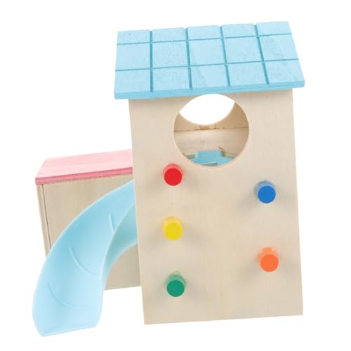 CIYODO Holz Hamsterhaus mit Rutsche und Leiter Robustes Kauspielzeug und Versteck Atmungsaktives Kleintier spielhaus für Zwerghamster Langlebiges Haustier Spielplatz zubehör aus CIYODO Holz Hamsterhaus mit Rutsche und Leiter Robustes Kauspielzeug und Versteck Atmungsaktives Kleintier spielhaus für Zwerghamster Langlebiges Haustier Spielplatz zubehör aus von CIYODO