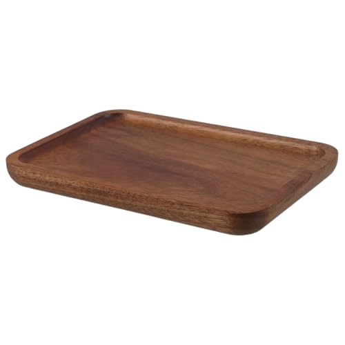 CIYODO Holzserviertablett Quadratisch Umweltfreundliches Holztablett für Kuchen Snacks Desserts Leichtes Snackbrett Minimalistisches Design für Küche und Party von CIYODO