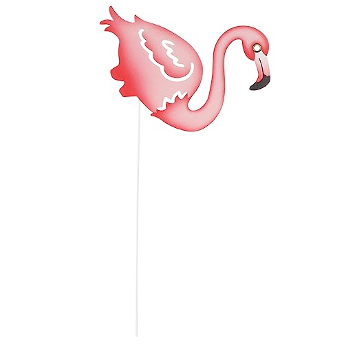 CIYODO Home Décor Eisen-Flamingo-Hausornamente, Gartenstecker, Dekoration, Flamingo, Gartenstecker, Rasendekoration, Outdoor-Schild, Außendekoration, Flamingo-Pfähle, 3D-Metall, rosa Bodenstecker von CIYODO