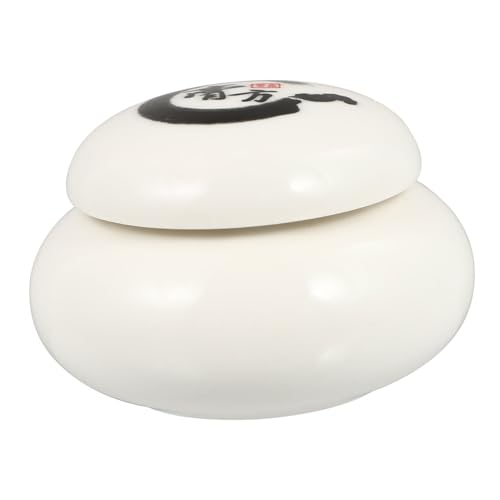 CIYODO Keramik Teedose Flach Luftdichter Vorratsbehälter für Tee Gewürze Weißes Porzellan Multifunktional Küche Dekoration CIYODO Keramik Teedose Flach Luftdichter Vorratsbehälter für Tee Gewürze Weißes Porzellan Multifunktional Küche Dekoration von CIYODO