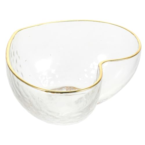 CIYODO Kristallglas Herzförmige Servierschale Mittelgroß Mikrowellengeeignet Leichtgewichtige Salat Dessert Snack Schüssel Stilvolles Tischdekor für Hochzeiten Bridal Shower von CIYODO