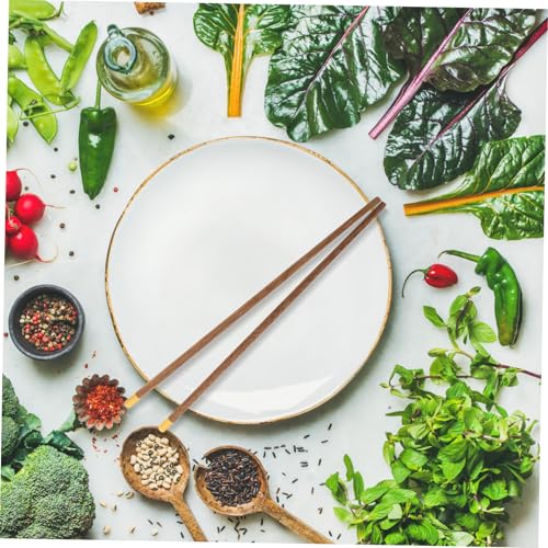 CIYODO Lange Chinesische Holzstäbchen zum Kochen und Frittieren Hitzebeständig Langlebig Rutschfest für Hotpot Küche Familie und Geschenk von CIYODO