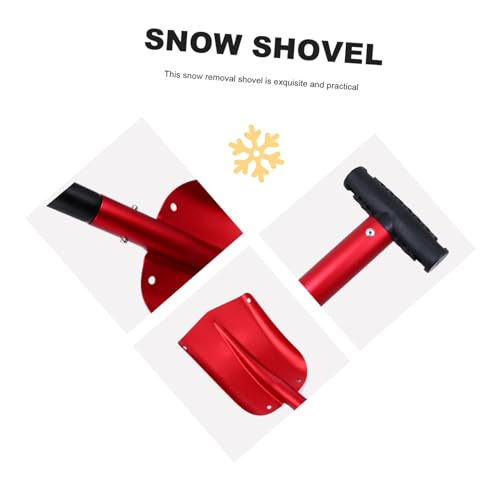 CIYODO Leichte Langlebige Aluminiumlegierung Schneeschaufel mit Teleskopstiel Multifunktionaler Eiskratzer und Schneeräumer für Auto Einfache Handhabung und Effiziente Schnee von CIYODO