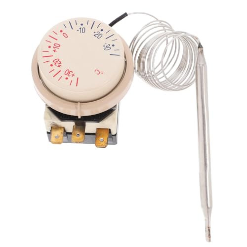 CIYODO Mechanischer Kühlschrankthermostat mit Einstellbarem Drehknopf Temperaturregelung bis Vielseitig für Gefrierschränke Kühl Frischhalteschränke Einfache Bedienung und Präzise von CIYODO
