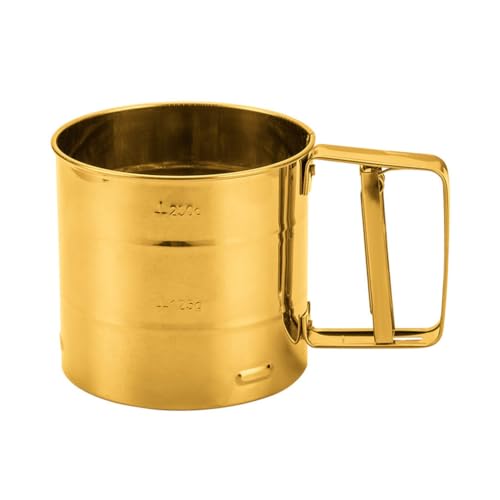 CIYODO Mehlsieb aus Edelstahl Kaffeefilter Tasse Mehl feines Sieb Mehl Backsieb Backwerkzeug küchenmaschiene kochgeschirr Mehlsiebbecher Mehlperkolator Pulversieb Rostfreier Stahl Golden CIYODO Mehlsieb aus Edelstahl Kaffeefilter Tasse Mehl feines Sieb Mehl Backsieb Backwerkzeug küchenmaschiene kochgeschirr Mehlsiebbecher Mehlperkolator Pulversieb Rostfreier Stahl Golden von CIYODO