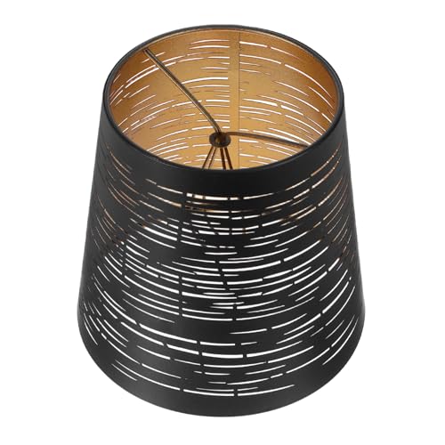CIYODO Metall Lampenschirm Klein Robust Design Ersatz Lampenschirm für Hängeleuchte Deckenleuchte Wohnzimmer Esszimmer Industrial Stil Schwarz von CIYODO