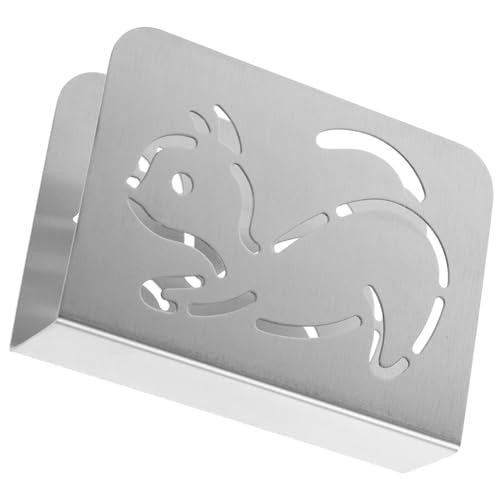 CIYODO Metall Serviettenhalter Vertikal für Tisch und Restaurant Edelstahl Napkin Holder mit Großem Öffnung Platzsparend Modernes Design für Küchendekor und Esstisch von CIYODO