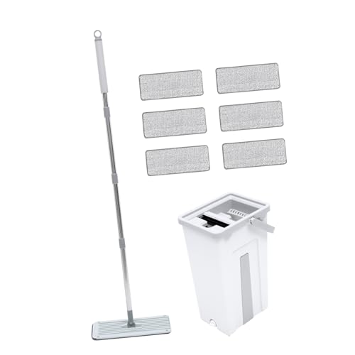 CIYODO Mikrofaser Wischmopp mit Eimer und Auswringfunktion Rotierender Lazy Mop Waschbar Platzsparend Für Gründliche Bodenreinigung im Haushalt Inklusive Ersatzbezügen CIYODO Mikrofaser Wischmopp mit Eimer und Auswringfunktion Rotierender Lazy Mop Waschbar Platzsparend Für Gründliche Bodenreinigung im Haushalt Inklusive Ersatzbezügen von CIYODO