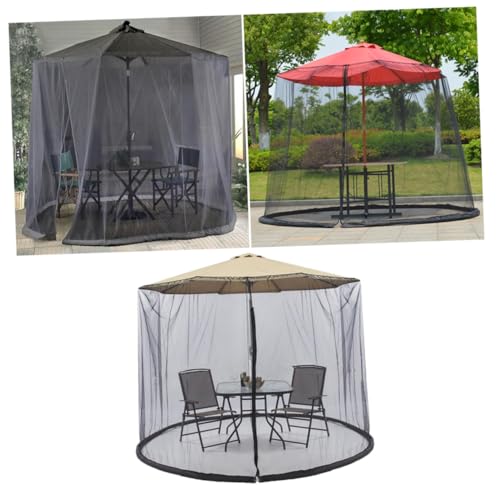 CIYODO Moskitonetz Sonnenschirm Abdeckung Uv-schutz Netzschirm mit Reißverschluss Faltbar Leichter Insektenschutz für Garten Terrasse Patio Schwarz CIYODO Moskitonetz Sonnenschirm Abdeckung Uv-schutz Netzschirm mit Reißverschluss Faltbar Leichter Insektenschutz für Garten Terrasse Patio Schwarz von CIYODO