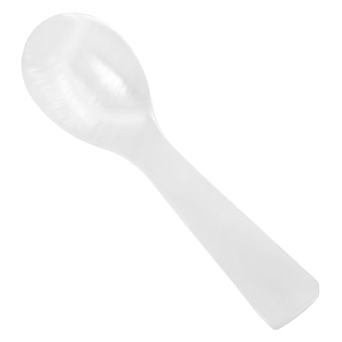 CIYODO Natürlicher Shell Spoon Dessertlöffel Leichte Runde Kleine Löffel mit Glattem Kratzfestem Design für Kaffee Eis und Caviar Komfortabler Griff Robust und Praktisch für Haushalt und von CIYODO
