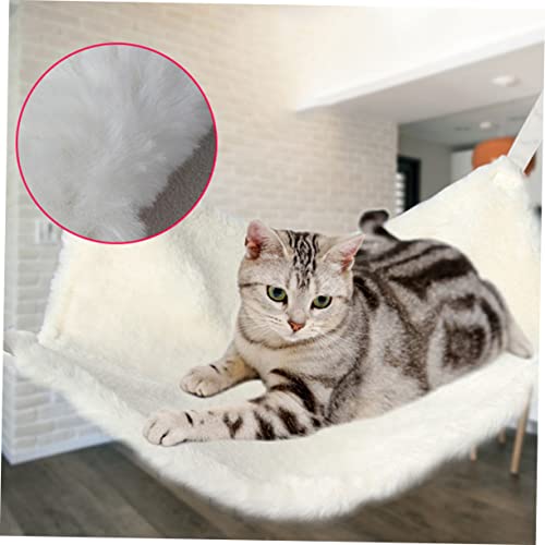 CIYODO Pet Hammock Katzenhängematte aus Weichem Stabile Metallbefestigung Belastbar bis Komfortables Schlafbett für Katzen Haustier Hängematte für Drinnen von CIYODO