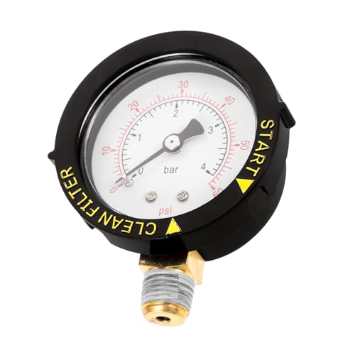 CIYODO Pool Druckmessgerät Npt Gewinde Schwimmbad Manometer aus Edelstahl Resin Leichtes Professionelles Messgerät für Poolfilter und Außenbereich mit Dichtendem Adapter CIYODO Pool Druckmessgerät Npt Gewinde Schwimmbad Manometer aus Edelstahl Resin Leichtes Professionelles Messgerät für Poolfilter und Außenbereich mit Dichtendem Adapter von CIYODO