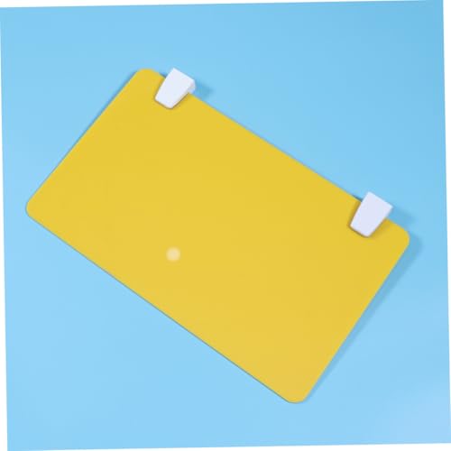 CIYODO Praktische Acryl Desktop Trennwand Gelb Schreibtisch Teiler und Prüfungs Abschirmung für Büro und Schule Einfache Installation Störungsfreie Arbeitsbereiche Schaffen von CIYODO