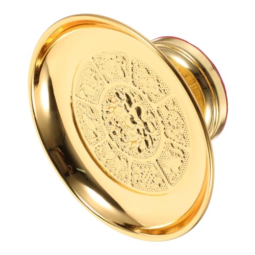 CIYODO Praktisches Lotus fruchttablett aus Langlebigem Material Dekoratives Rundes Serviertablett mit Blumenmuster Vielseitig als Obstschale und Buddhistisches Opfergefäß Geeignet von CIYODO