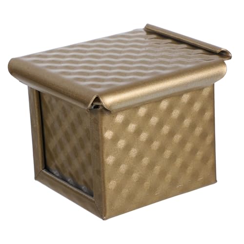 CIYODO Quadratische Backform aus Sicherer Aluminiumlegierung Antihaftbeschichtet mit Deckel Leicht zu Reinigen und Formstabil für Brot und Kuchenbacken Praktische Metall Kastenform für von CIYODO