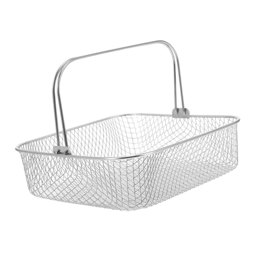 CIYODO Quadratischer Frittierkorb aus Hochwertiger Backkorb mit Griff für Heißluftfritteuse für Snacks Hühnchenflügel und Spülmaschinenfest Perfektes Zubehör für Küche von CIYODO