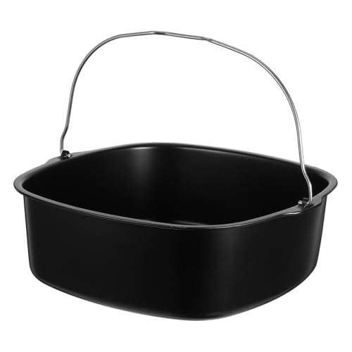 CIYODO Quadratischer Metall Airfryer Kuchenbehälter Hitzebeständig Abnehmbar Kompatibel Spülmaschinenfreundlich Backform für Heißluftfritteuse und Ofen von CIYODO