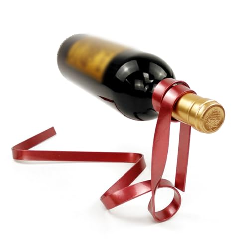 CIYODO Rotes Kreatives Weinregal aus Farbigem Metallband Schwebend und Balancierend Dekoratives Tischregal für Weinflaschen Modernes Design für Wohnzimmer und Küche Praktische CIYODO Rotes Kreatives Weinregal aus Farbigem Metallband Schwebend und Balancierend Dekoratives Tischregal für Weinflaschen Modernes Design für Wohnzimmer und Küche Praktische von CIYODO