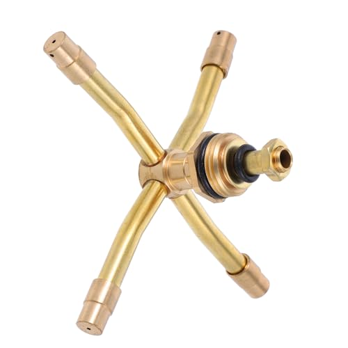 CIYODO Rotierender Rasensprenger Messing mit Prong Bewässerungssystem Sprinkler für Garten und Rasenbewässerung Einstellbare Wasserflussintensität Einfach zu Bedienen von CIYODO