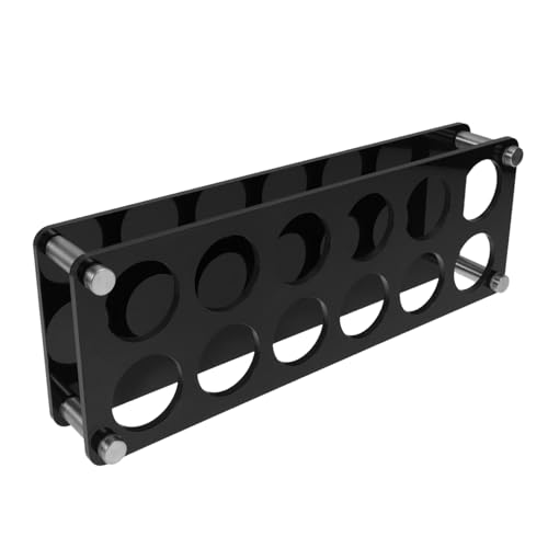 CIYODO Schwarzer Kunststoff Schnapsglashalter Schnapsglas Tablett für Whiskey Shotglas Organizer Bar Party Club Kneipe Getränkedisplay von CIYODO