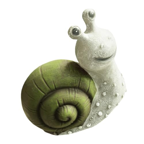 CIYODO Solarbetriebene Leuchtende Schneckenfigur aus Umweltfreundlichem Resin Wetterfeste Gartendekoration für Teich und Außenbereich Kreative Simulation Skulptur für Gartenliebhaber von CIYODO